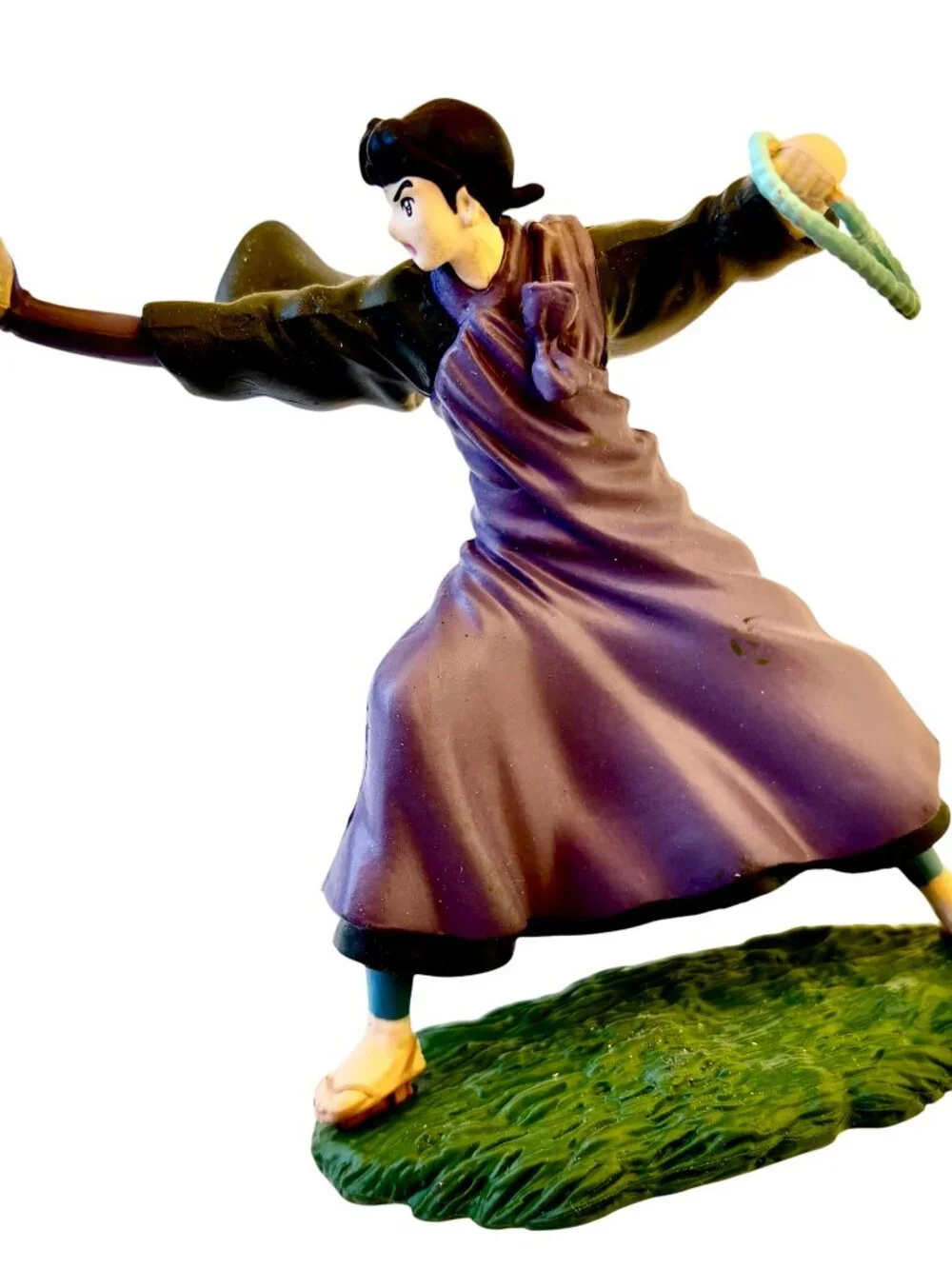 Vintage InuYasha Miroku The monk Mini Figure 2005 Furuta Anime Figurine & Stand
